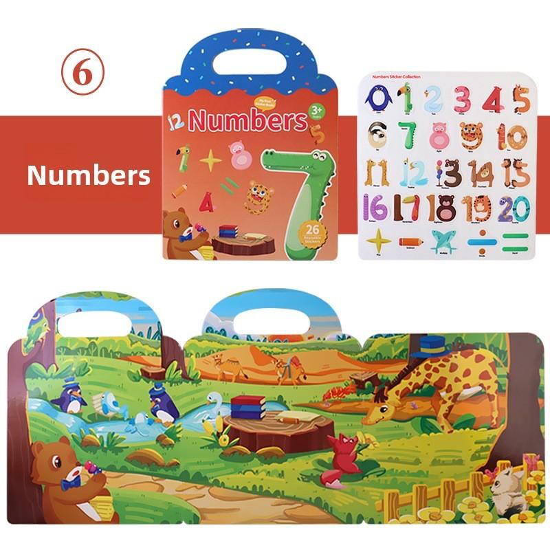 Educational Sticker Kids Book With Animal Dinosaur Pattern For Recognition Skill