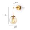 Modern Led Wall Lamp Glass Ball Sconce Lighting Indoor Living Bedroom Kitchen