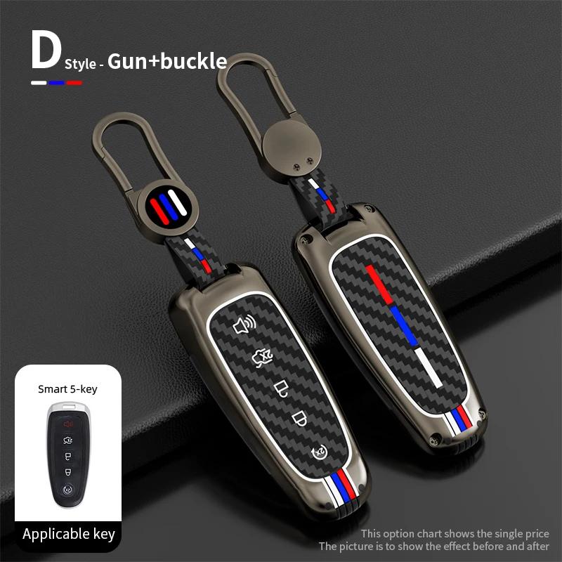 Car Key Case for Lincoln MKS MKT MKX MKZ Navigator Car Key Shell Cover Fob For Ford Escape Focus Taurus Flex Edge Explorer