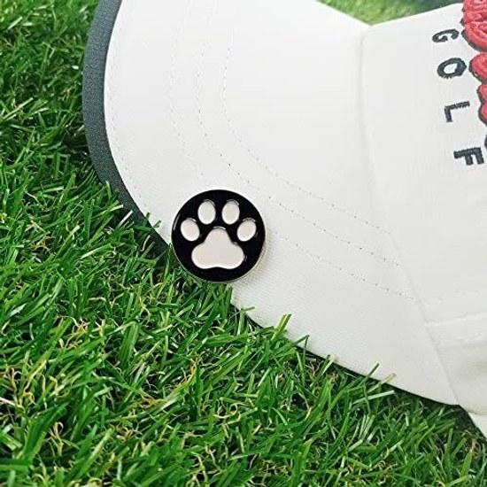 Golf Marker Paw Print Magnetic Clip Hat Included Base Supplies Goods Fathers Day Gift.