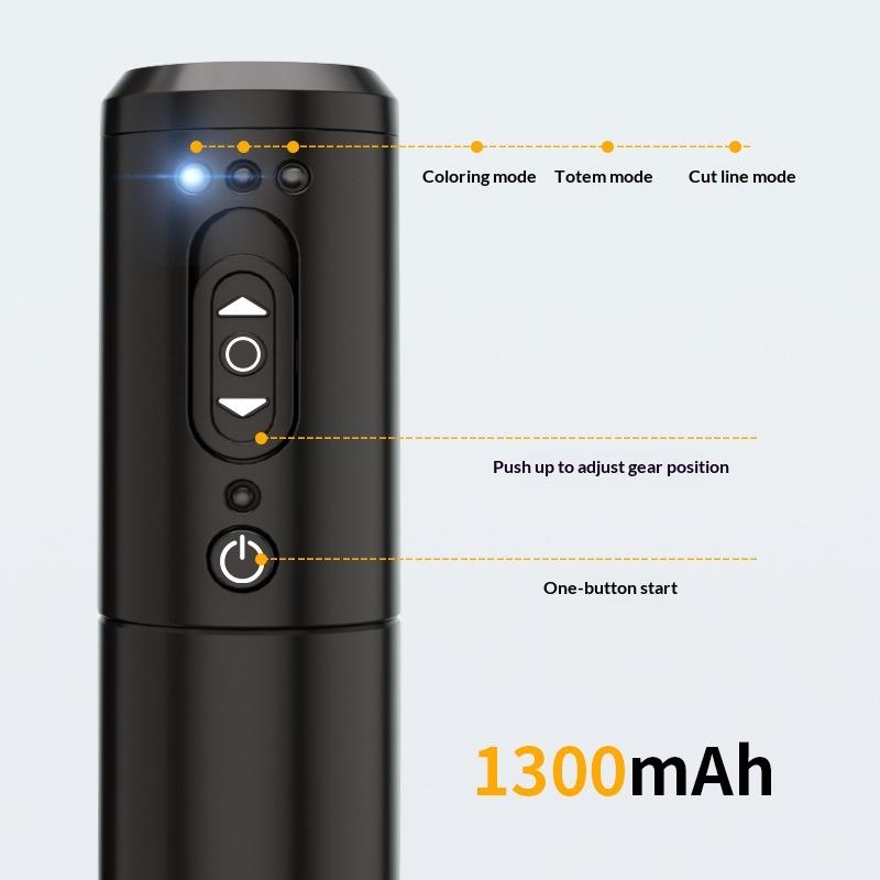 Kabellose Tattoo-Maschine Größere Kapazität 1300mAh Akku Rotary Pen Maschine Zubehör für Tattoo-Künstler