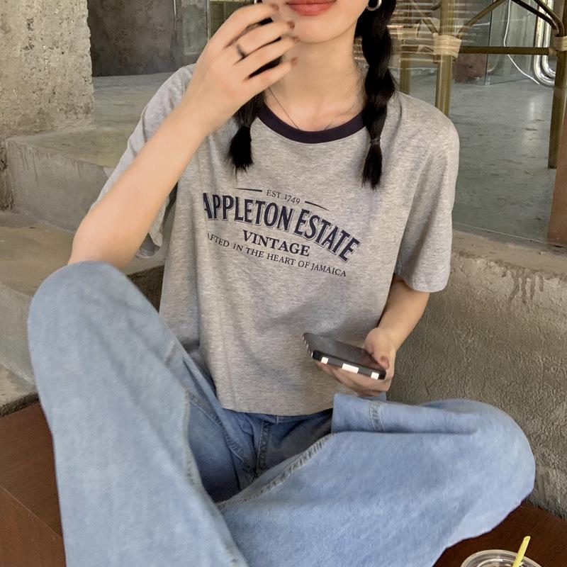 GMXIA Women's Fashion Casual Short Sleeve O-Neck T-Shirt and Top