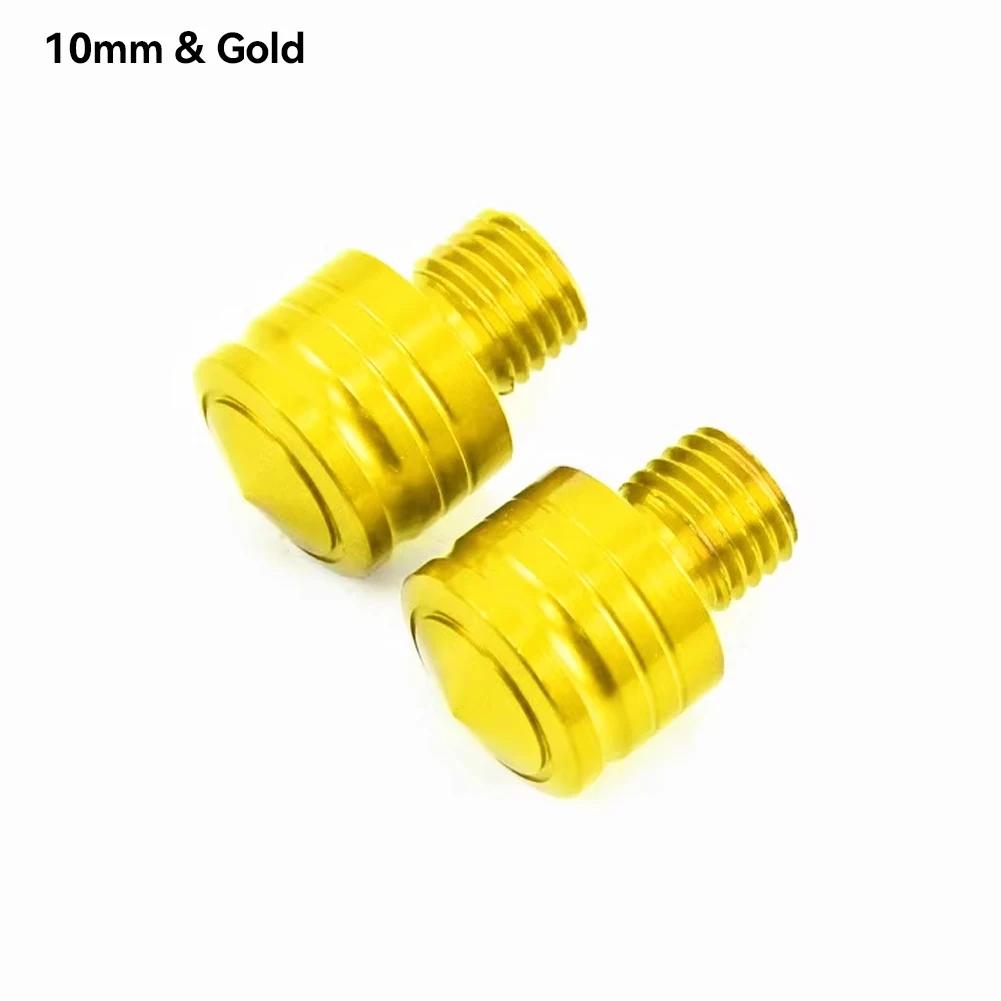 2Pcs M8 M10 Motorcycle CNC Aluminum Rear View Mirror Screws Hole Plugs Screws Rearview Mirror Anti-Rust Holder Screw