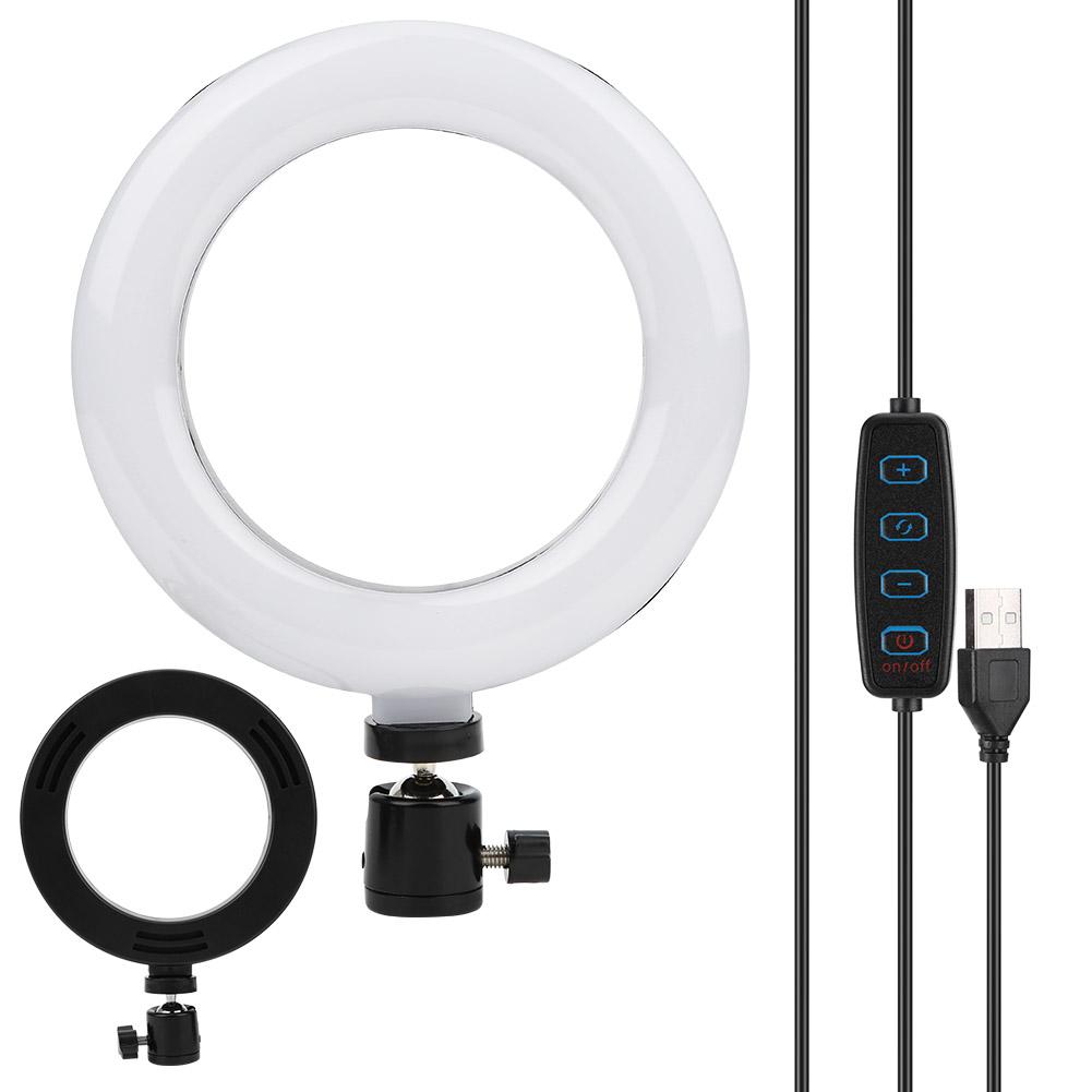 6 Inch Live Broadcast Fill Light Plastic Mobile Phone Video Ring Light for Selfie Makeup