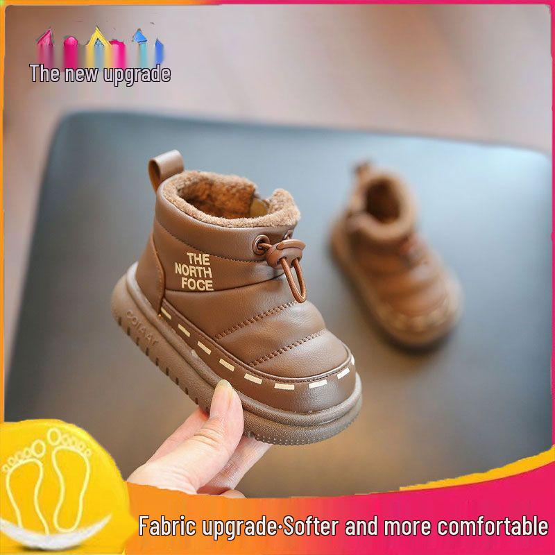 

Водонепроницаемая детская обувь для ходьбы на флисовой подкладке - Зимние сапоги для снега для мальчиков и девочек Size 3, Inside Length 3 cm