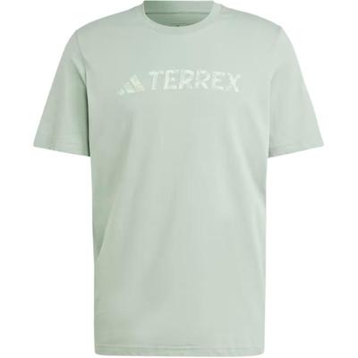 Klasyczny T-shirt z Logo Męskie Topy Srebrno-Zielony IN4688