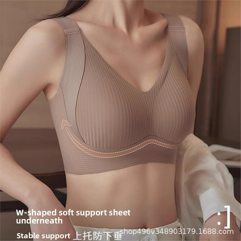 1PCS Women's Large Size Seamless Bras Full Cup Wireless Soft Sleepwear Female Solid Color Brassiere Push Up Sexy Lingerie