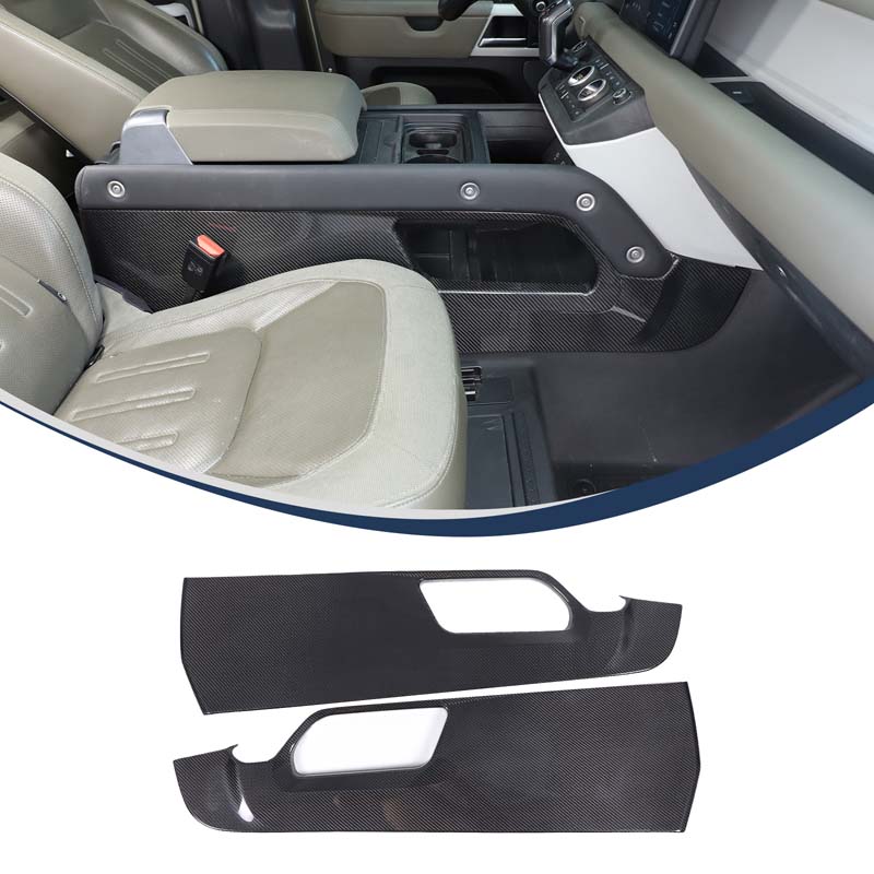 Carbon Fiber Car Centre Console Gear Shift Side Panel Decoration Cover for Land Rover Defender 90 110 2020-2025 Accessories NG6