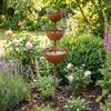 3-Tier Bowl Bird Water Dispenser Vintage Iron Garden Rain Catcher  Courtyard Decor
