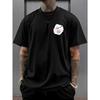 Men's Casual Short Sleeve T-Shirt with Heart Dice Print - Summer Round Neck Top, Regular Fit Tee Suitable for Daily Wear & Gaming Events