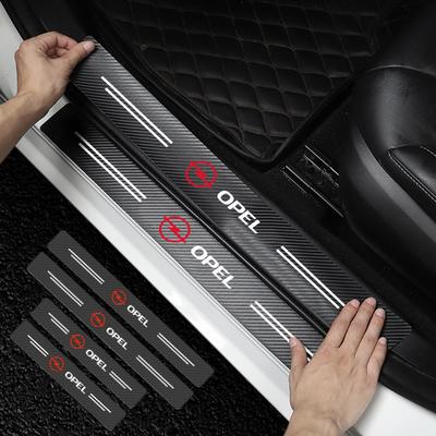 4pc Carbon Fiber Threshold Sticker for Cars Pedal Protection Sticker For Astra J Insignia Astra G Corsa Mokka Vivaro Meriva