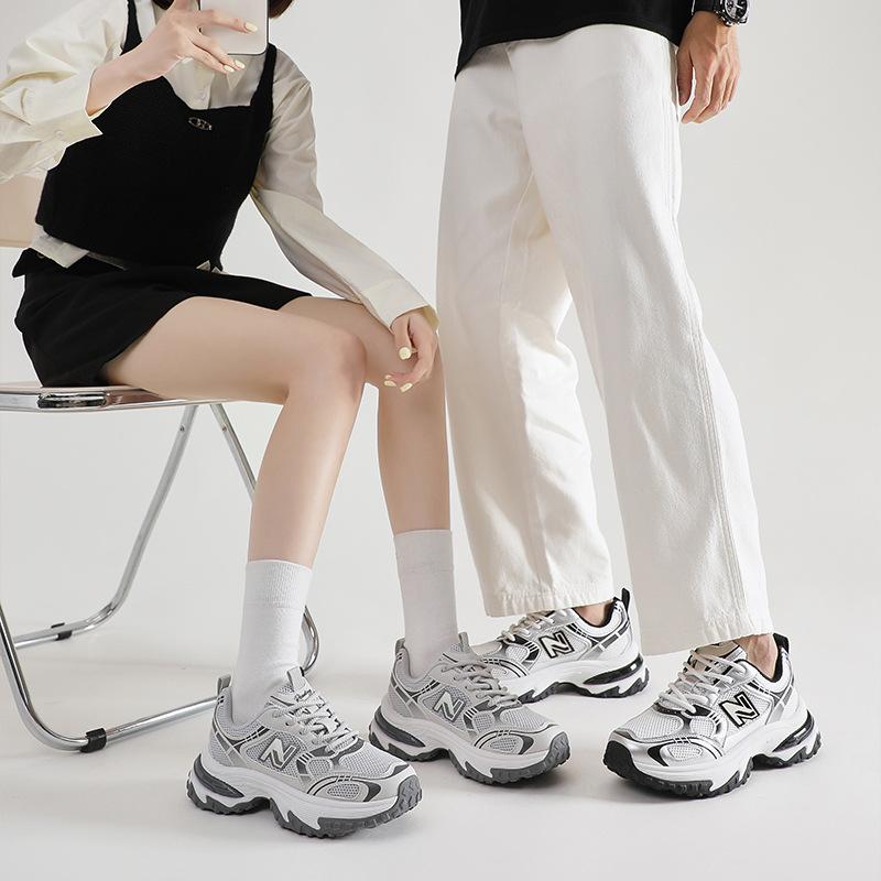 Spring and Autumn Cool Run Classic Dad Shoes N-word Women's Shoes Couple Thick-soled Height-increasing Sneakers Casual Shoes