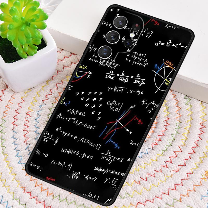 Brains Geek Science Math Physics Formulas Phone Case for Samsung Galaxy note 10 pro S26 Ultra S23 S24 FE S25 S21 S22 PLUS Cover