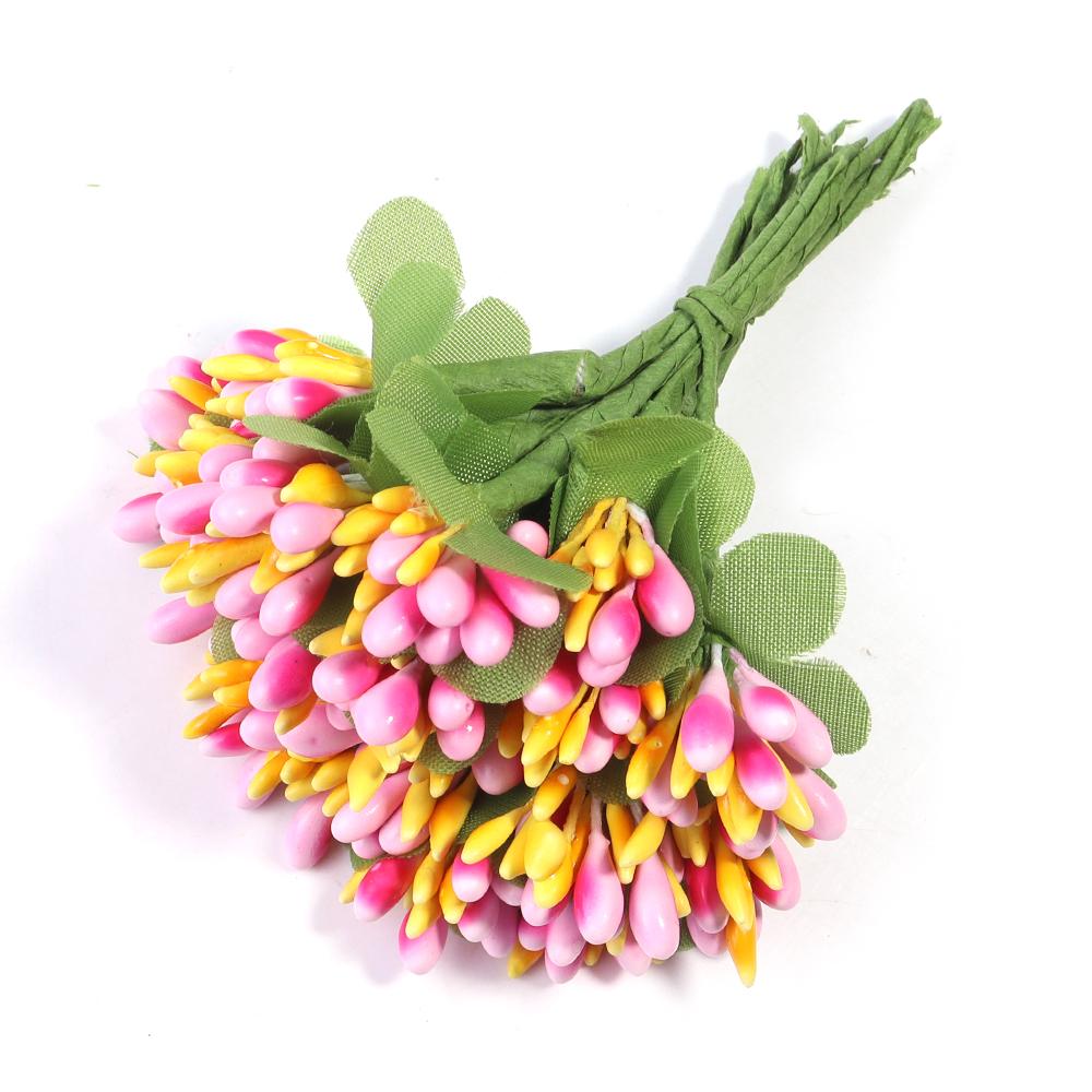 20pcs Bud Stamens Family Garden Handmade Artificial Bouquet Wedding Merry Christmas Decoration DIY Pearl Craft Fake Flowers