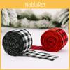 Charming Christmas Ribbon Collection Featuring Black White And Red Checkered Design 6 Meters Each