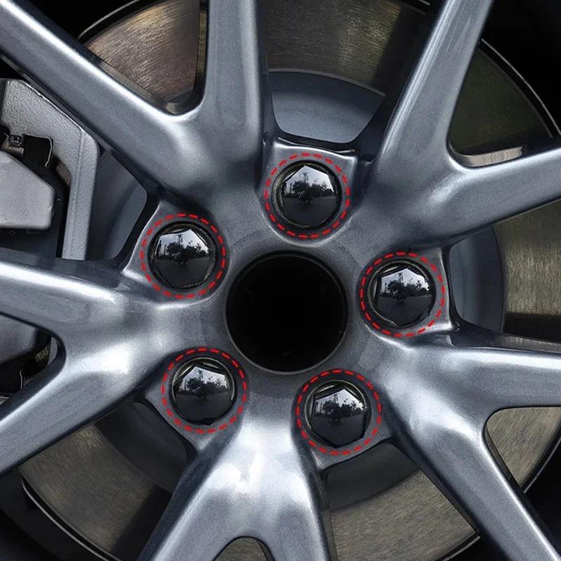 20pcs Car Wheel Tire Hub Caps 17/19/21mm Tyre Nut Screw Anti-Rust Protection Cap Cover Decoration Rims Screws Plugs