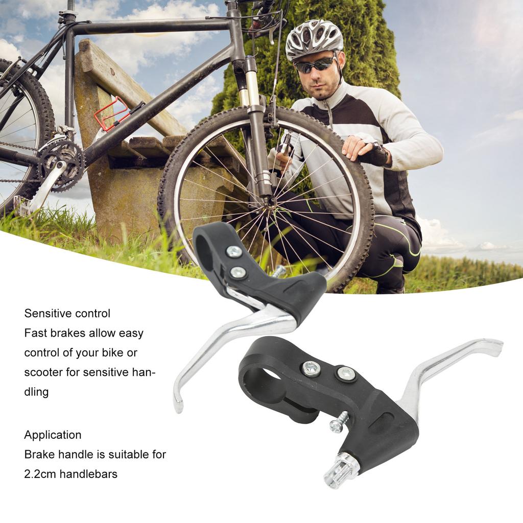 2Pcs Bike Brake Lever Handlebar 2.2cm Universal Aluminum Alloy Accessory for Mountain Bike
