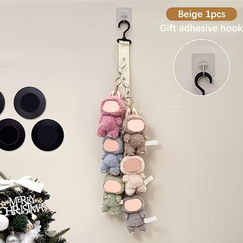 1pc Baseball Cap Storage Organizer with Clips, Eight Clips, Can Hold 16 Hats Hat Rack, Hat Storage Hook Rack