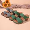 Pegged Heels Women's Shoes - New Style Thick Heels - Casual Slippers
