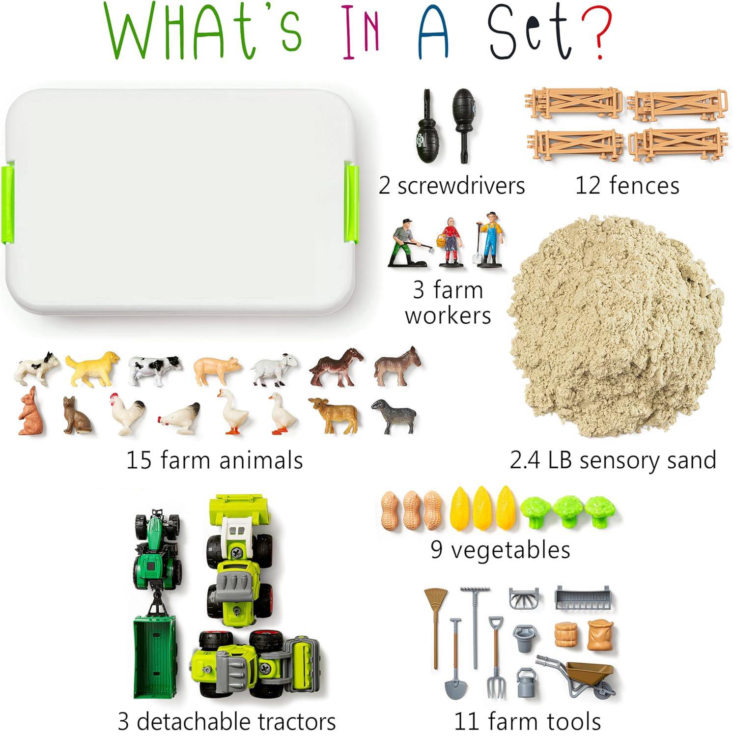 

Сенсорный бассейн на тему фермы, детский песочный стол, бассейн для раннего развития, маленький мир, игрушка для просвещения в детском саду, учебные пособия