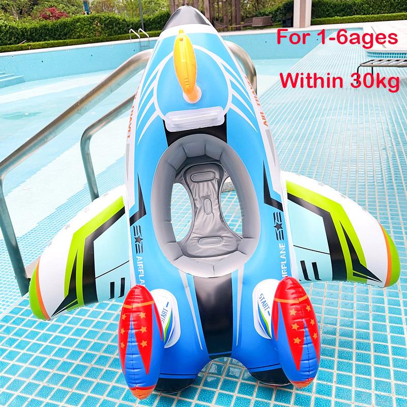 ROOXIN Aircraft Swim Ring Tube Inflatable Toy Baby Swimming Ring Seat For Kid Swim Circle Float Swim Pool Water Play Equipment