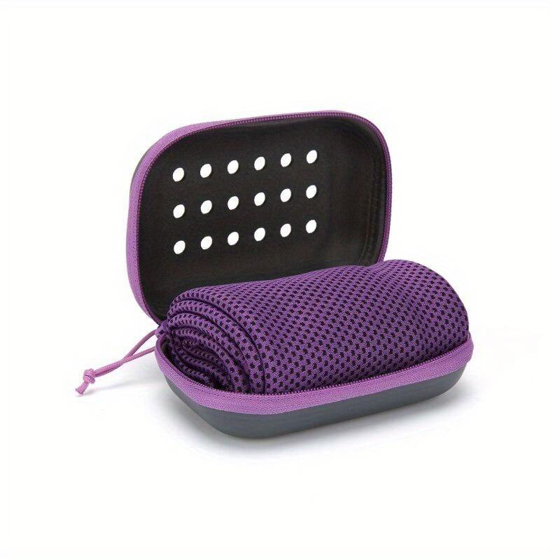 1PC Quick Drying Cooling Towel Soft Breathable Chilly Sweat Absorption Cold Towel with Storage Box Sports Running Yoga Gym Club