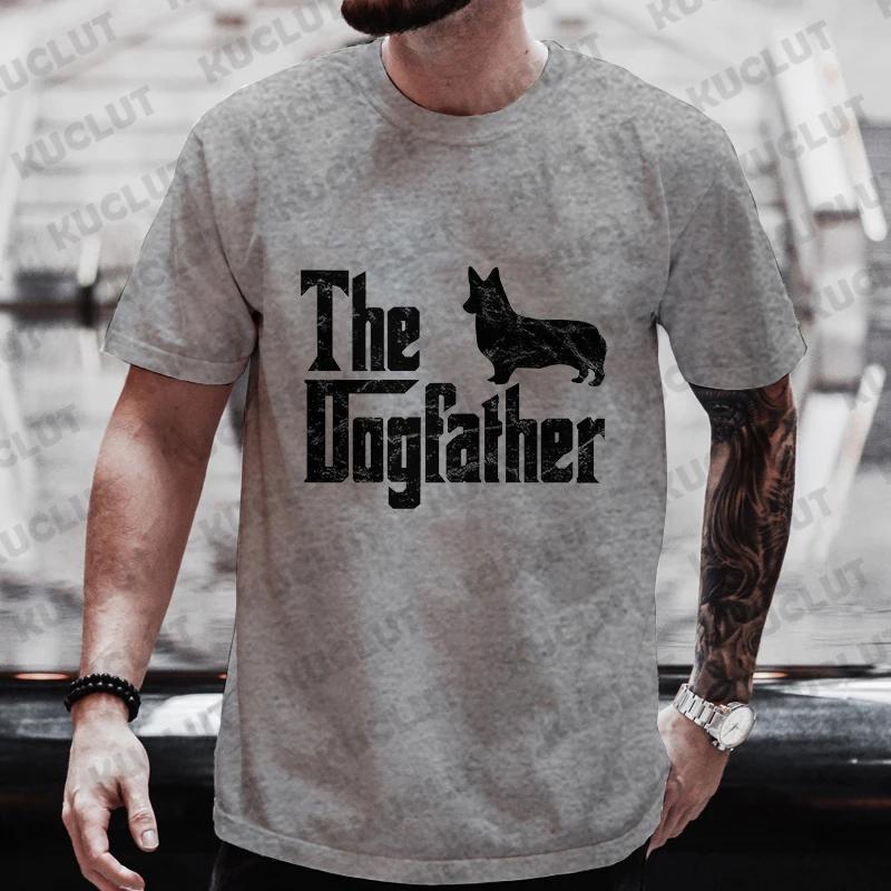 Casual T-Shirt for Men Funny The Dog Father Golden Retriever Godfather Oversized Mens T-Shirt Funny Fashion Summer Clothes