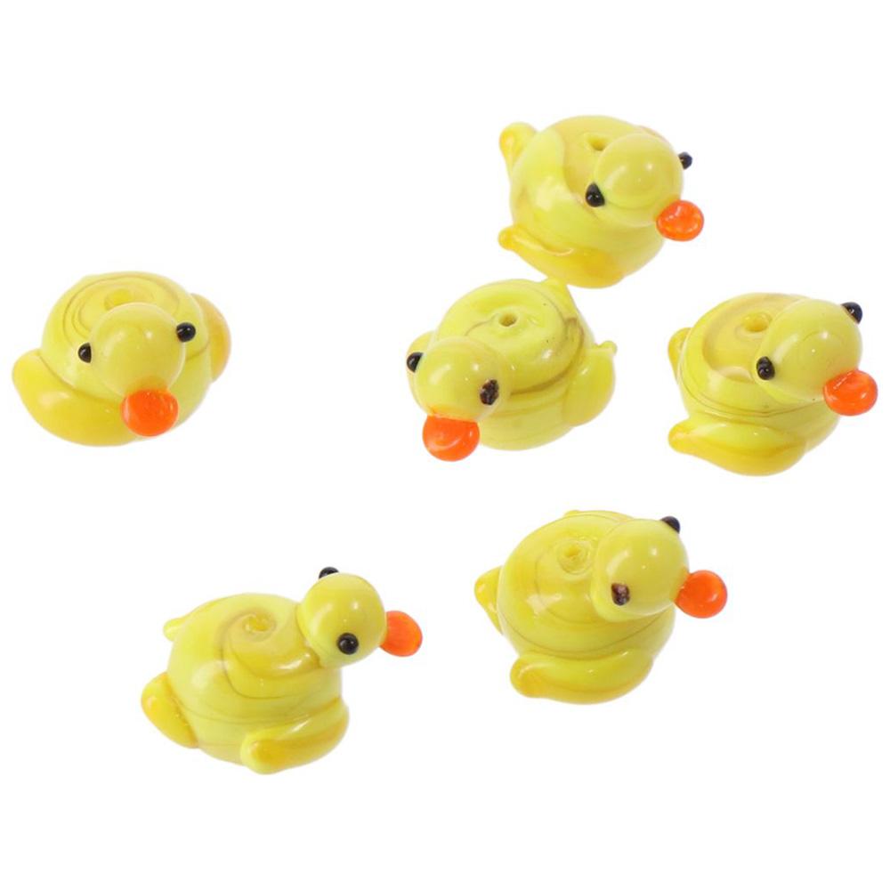 Glass Loose Spacer Beads Duck Duck Bracelet Beads Cute Lampwork Glass Beads  For Jewelry Making