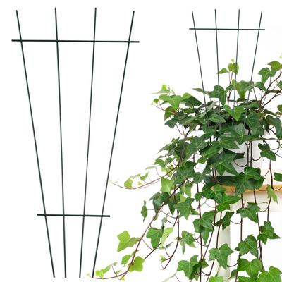 2-teiliges Pflanzengitter, Klettergitter aus Eisen, 15,7 × 7,1 Zoll Rankgitter für den Pflanzenanbau, Stützpfahl für Pflanzenblumen