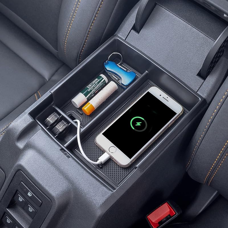 TOPTALL 2025 Upgraded Tray Compatible With Ford Bronco 2025 4-Door Automatic Transmission, Full Size Bronco Center Console Organizer Armrest Box