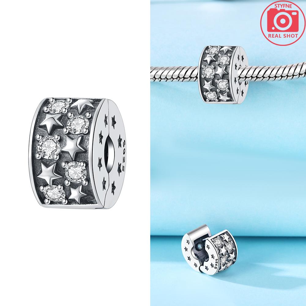 Charm Bead Charms copper Authentic Certified Blue Zircon Heart Bead Charms Jewellery Valentines Day Gift Diy Accessories Material