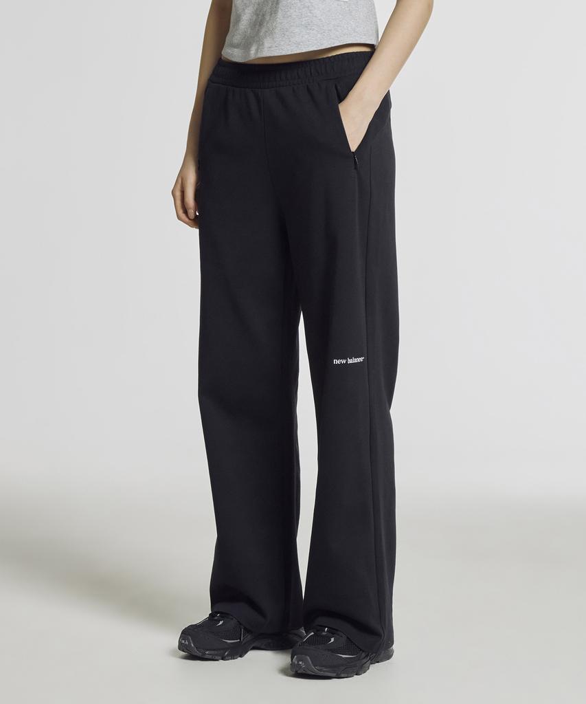 Nyuballanseu Nbmlg2W422 / Women Summer Lightweight Double-Weave Wide Pants (Black)