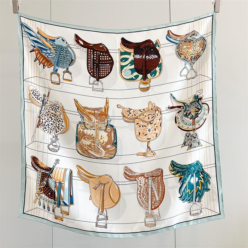 88x88cm 100% Mulberry Silk Twill Scarf Luxury Oversized Square Shawl Elegant Women's Wrap for Spring Summer