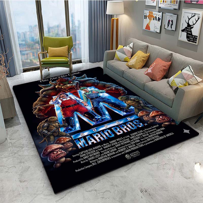 Anime CARTOON-M-MA-RIO-GAME UnSlip Rug for Living Room,Bedroom,Playroom,Kitchen,Door,Prayer Floor Mat Decor Carpet Gift Alfombra