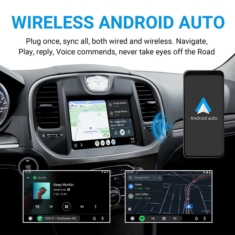Wireless CarPlay Android Auto retrofit kit decoder box for Chrysler 300 Series 2011-2016