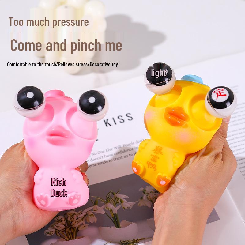 Creative Exploding Eye Yellow Duck Squeeze Toy - TikTok Viral Decompression Venting Toy