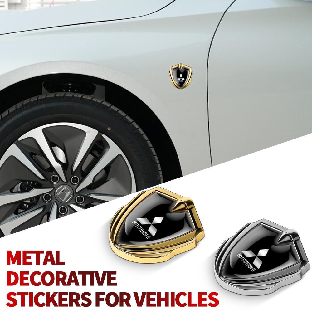 3D Metal Car Body Fender Stickers Window Rear Trunk Badge Decals Accessories For Mitsubishi 9 Ralliart X EX L200 Colt Outlander