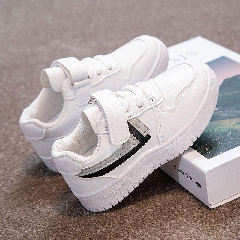 Customized 2025 Spring and Autumn New Children's Little White Shoes Board Shoes Boys' Shoes White Sneakers Women's Casual Shoes Girls
