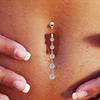 Girls Sexy Long Dangle Navel Belly Ring Piercing Surgical Steel Body Jewelry