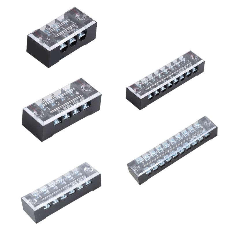 3/4/5/6/8 Position Fixed Wiring Board Double Row Strips Terminals Block Connector Cable Barrier Block Terminals Strips
