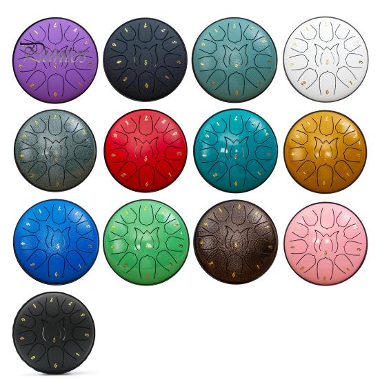 Steel Tongue Drum Set Ethereal Drum with Bag Sticks Music Book Drum Holder Sound Healing Hand Drum for Meditation Yoga Chakra Music Therapy