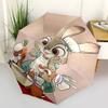 1pc Bunny and Chip & Dale's Culinary Adventure Fully Automatic Folding Portable Umbrella, 8 Iron Frames, Three-Fold Design, Suitable for All