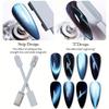YIKOOLIN 1/2PCS Double-head Nail Magnet Stick Cat Eye Gel Nail 3D Magic Magnetic Nail Art Design Tool Cat Eye Nail Art Tool