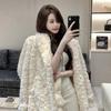 Imitation lamb fur coat loose and thin plush coat female winter celebrity cotton coat princess style
