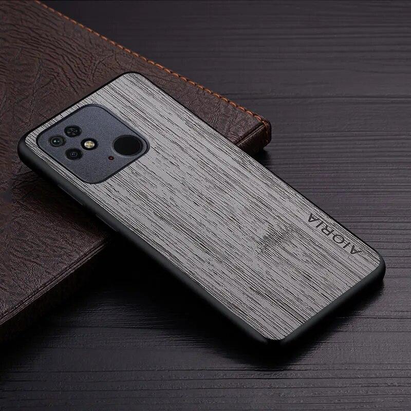Pouzdro pro Xiaomi Redmi 10C 10A NFC funda vzor bambusového dřeva Kožený kryt na telefon Luxusní coque pro pouzdro xiaomi redmi 10c capa