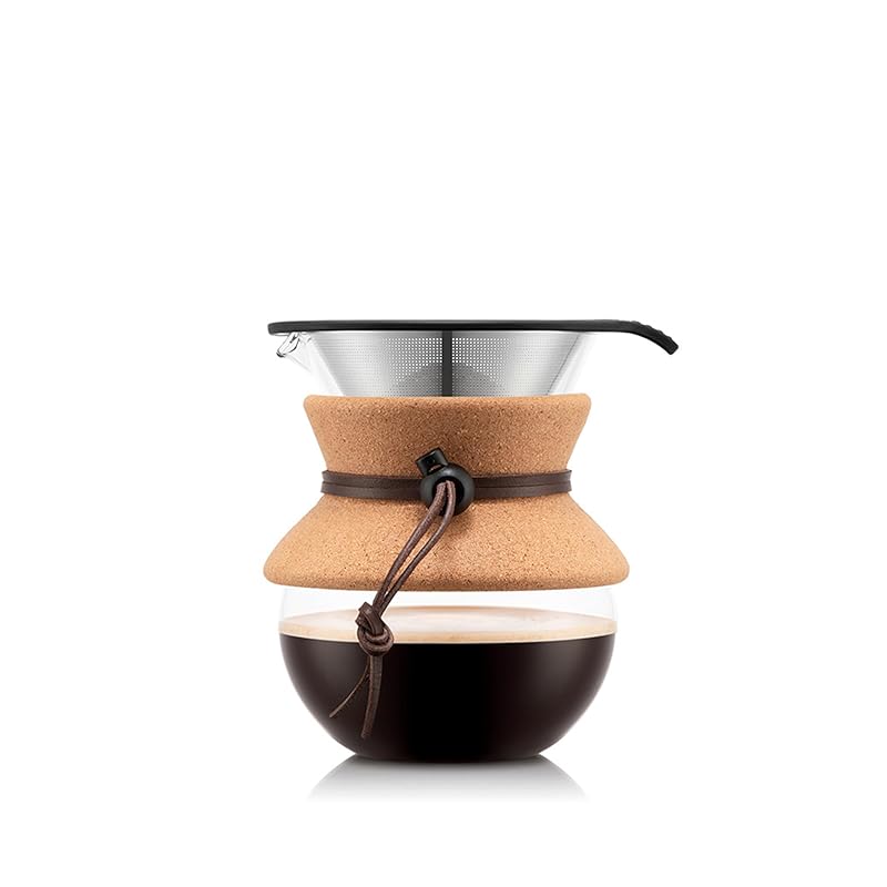 

BODUM bodum POUR OVER pour over stainless mesh filter drip type coffee maker 500ml with cork cover [Genuine product] 11592-109