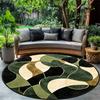 Modern Abstract Line Round Area Rug Living Room Dining Table Floor Mat Bedroom Decor Valentine Easter Spring Ornament