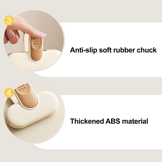 Food Sealing Clip Anti-slip Handle Moisture Resistant Smooth Round Design Resealable Bag Sealing Clamp