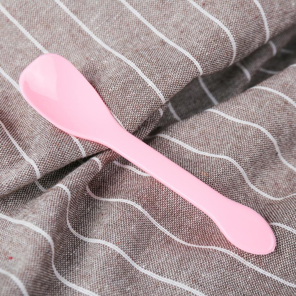 Party Cutlery 100Pcs 5 Colors Disposable Mini Plastic Spoon Ice Cream Dessert Scoop Family Soup Spoons Cute Tasting Great Tools