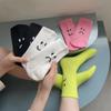 Tide Brand Crying Smiley Face Socks Funny Street Sports Solid Color Couple Socks Tide Socks Pure Cotton Medium Tube Socks